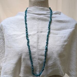 Turquoise Beaded Long Necklace